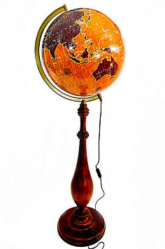 Глобус з підсвічуванням інтер'єрний на дерев'яній ніжці електричний підлоговий Glowala