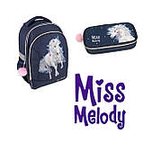 Рюкзак TOP Model Miss Melody синій (Top-Model Шкільний рюкзак ТОП Модель Портфель), фото 7