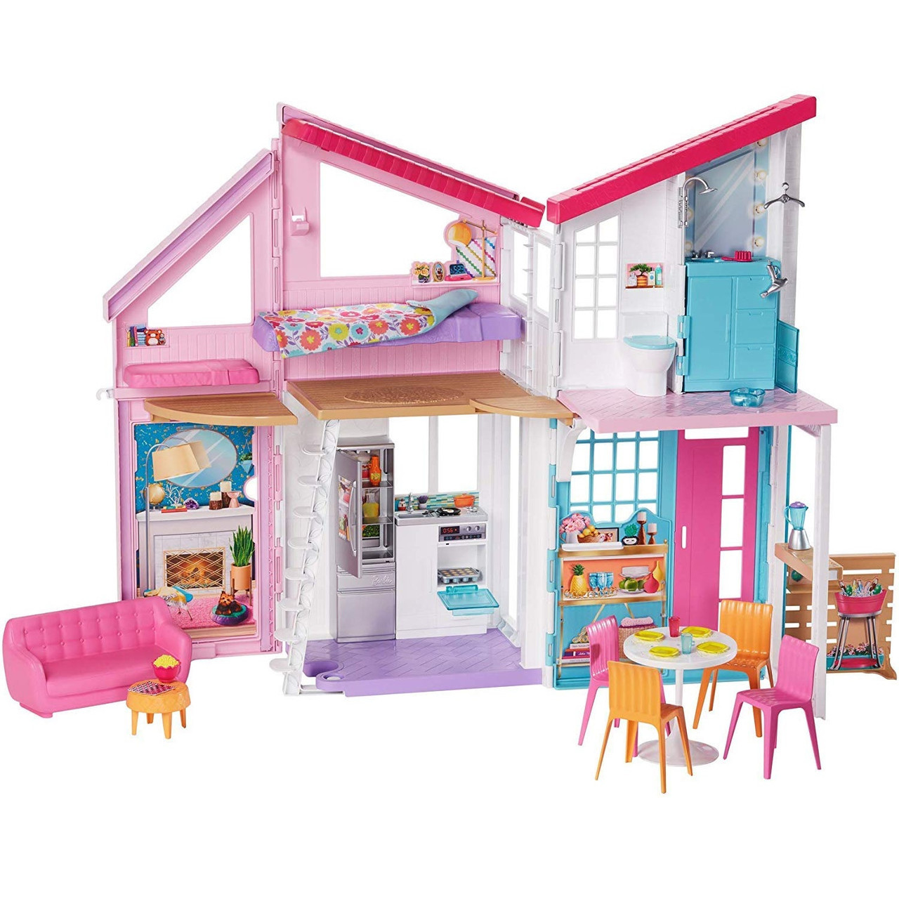 Barbie Будиночок в Малібу Барбі Набір Mattel Barbie Malibu House FXG57 6 кімнат, 25 акс. - фото 1 - id-p1298714278
