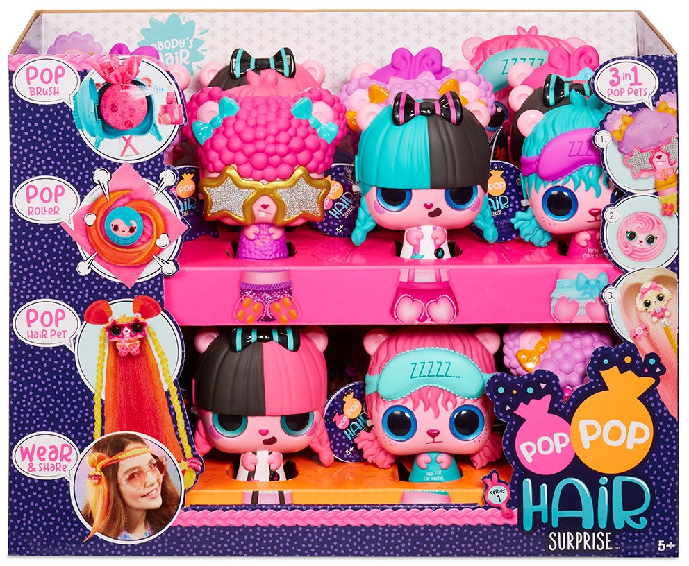 Pop Pop Hair Surprise Ігровий набір Модна зачіска з аксесуарами, фото 1