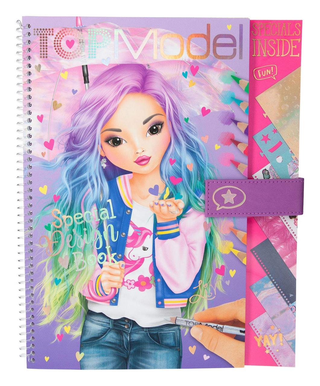 ТОР-Model Розмальовка Special Desig Book ( Розмальовка з наклейками для творчості ТОП Модель Гламур)