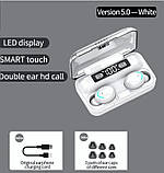 Бездротові навушники TWS F9-5С Bluetooth сенсорні HD Stereo Power Bass PowerBank., фото 4