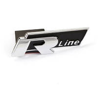 Эмблема решетки радиатора VW Volkswagen R-line Rline черная тип1