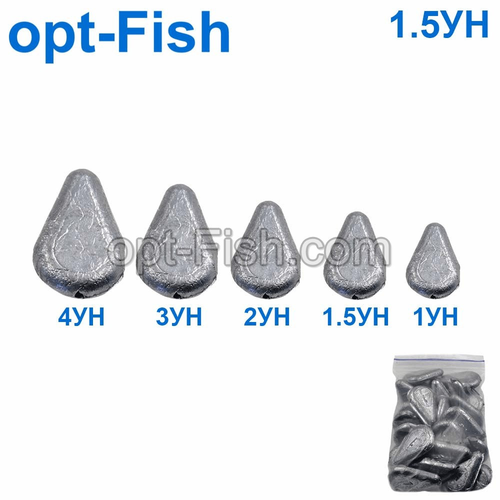 Груз донний ковзний 1.5УН- 42g (25 шт.)