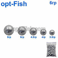 Груз куль ковзний 6 g (100 шт.)