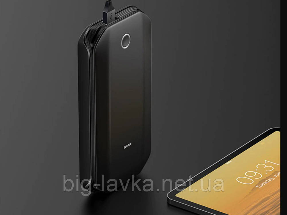 Пусковий пристрій для автомобілів Baseus 8000A 12 В 8000A 12 В Чорний, фото 1