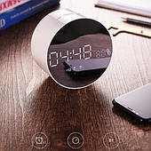 Годинник дзеркало JOYROOM з бездротовий колонкою 3 в 1 Будильник, Bluetooth, Радіо, Вологозахист,MicroSD, Білі