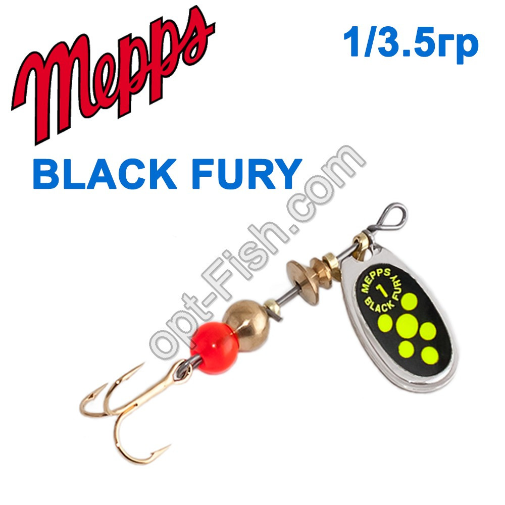 Блесна Mepps Black fury srebrny/seledynowe-chartr. 1/3,5g