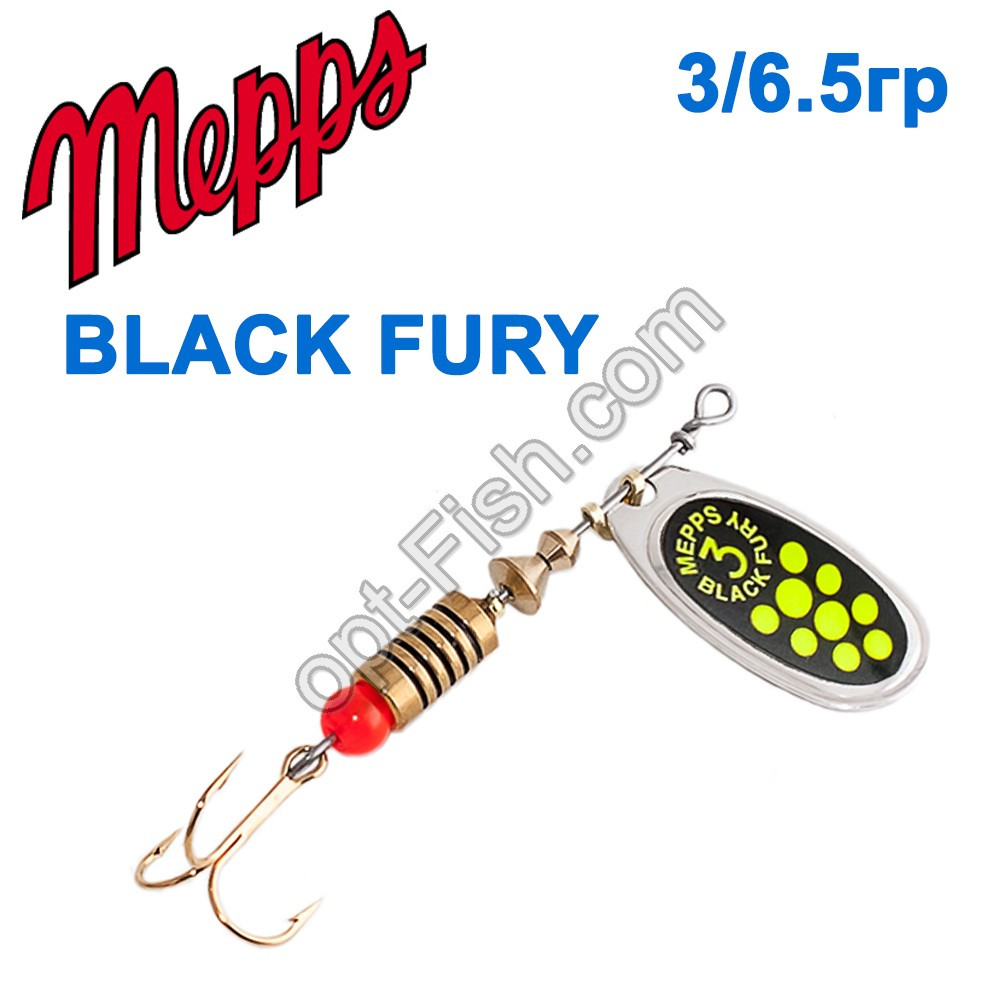 Блесна Mepps Black fury srebrny/seledynowe-chartr. 3/6,5g