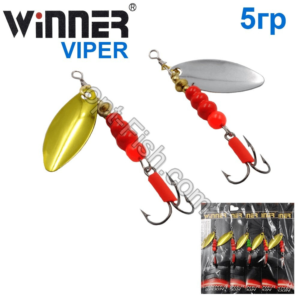 Блешня Winner вертушка WP-016 VIPER 5g 002# (5 шт.) *