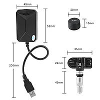 Система контроля давления в шинах Автомобильная с 4 датчиками, USB, Android