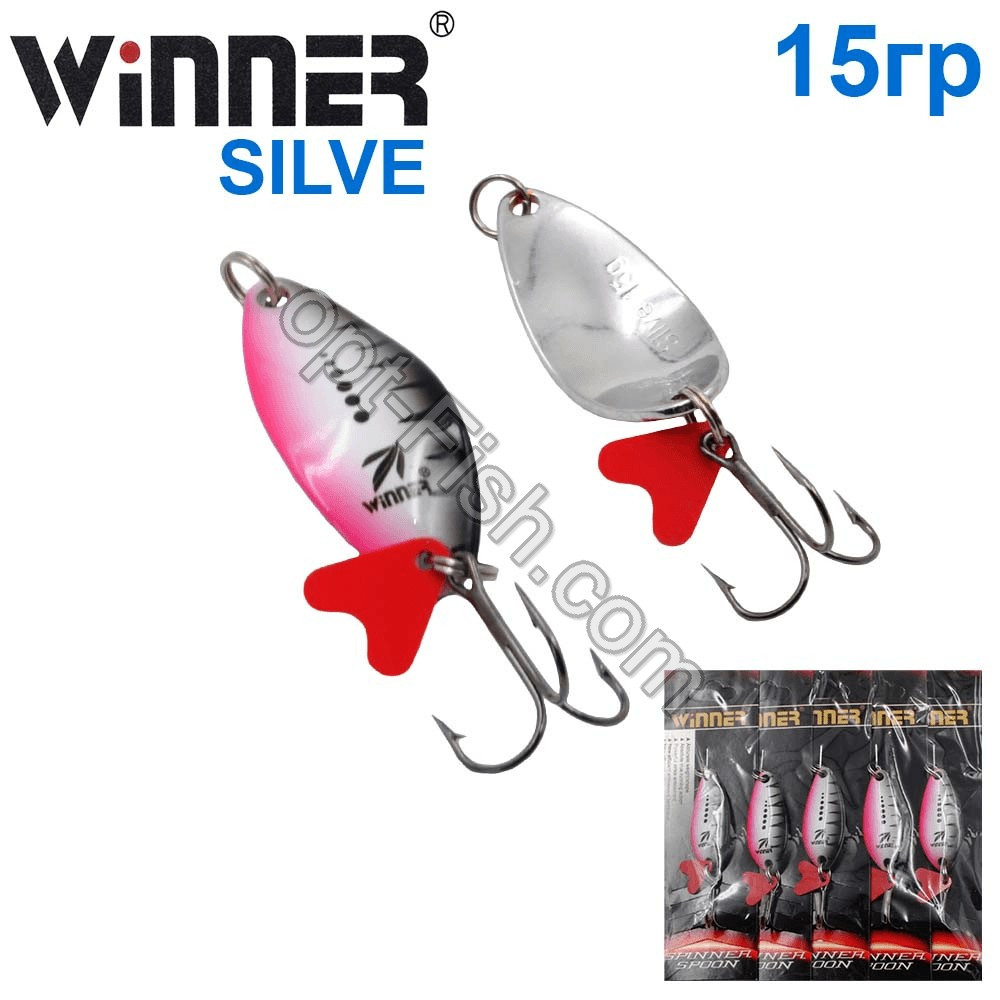 Блесна Winner колебалка W-034 SILVE 15g 006# *