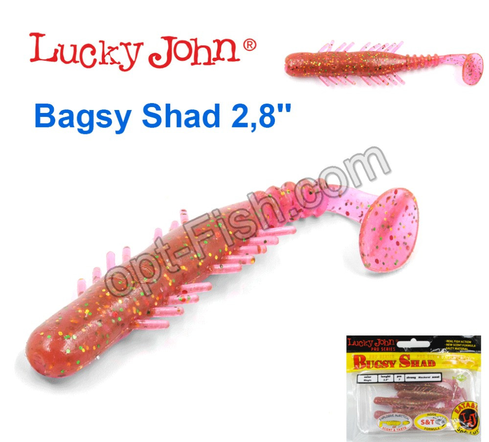 Виброхвост 2,8 Bagsy Shad LUCKY JOHN*7 140107-S14