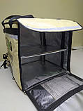 Каркасна термосумка - рюкзак для  кур'єрської доставки їжі і піци, на паралельних блискавках., фото 2
