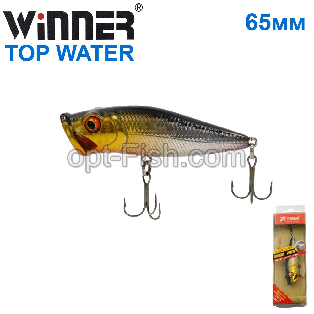 Воблер Ttebo P-RE65P.P 65mm 8g TOP WATER 107# *