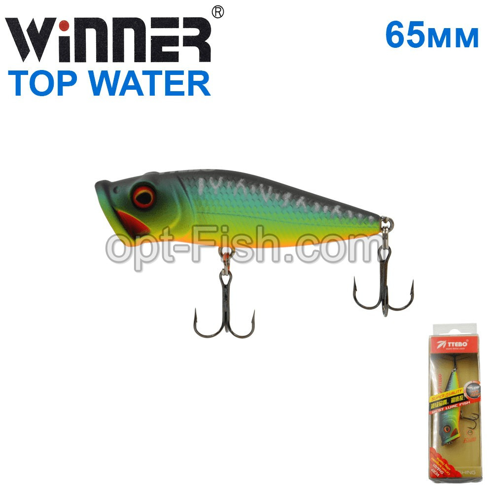 Воблер Ttebo P-RE65P.P 65mm 8g TOP WATER 182# *