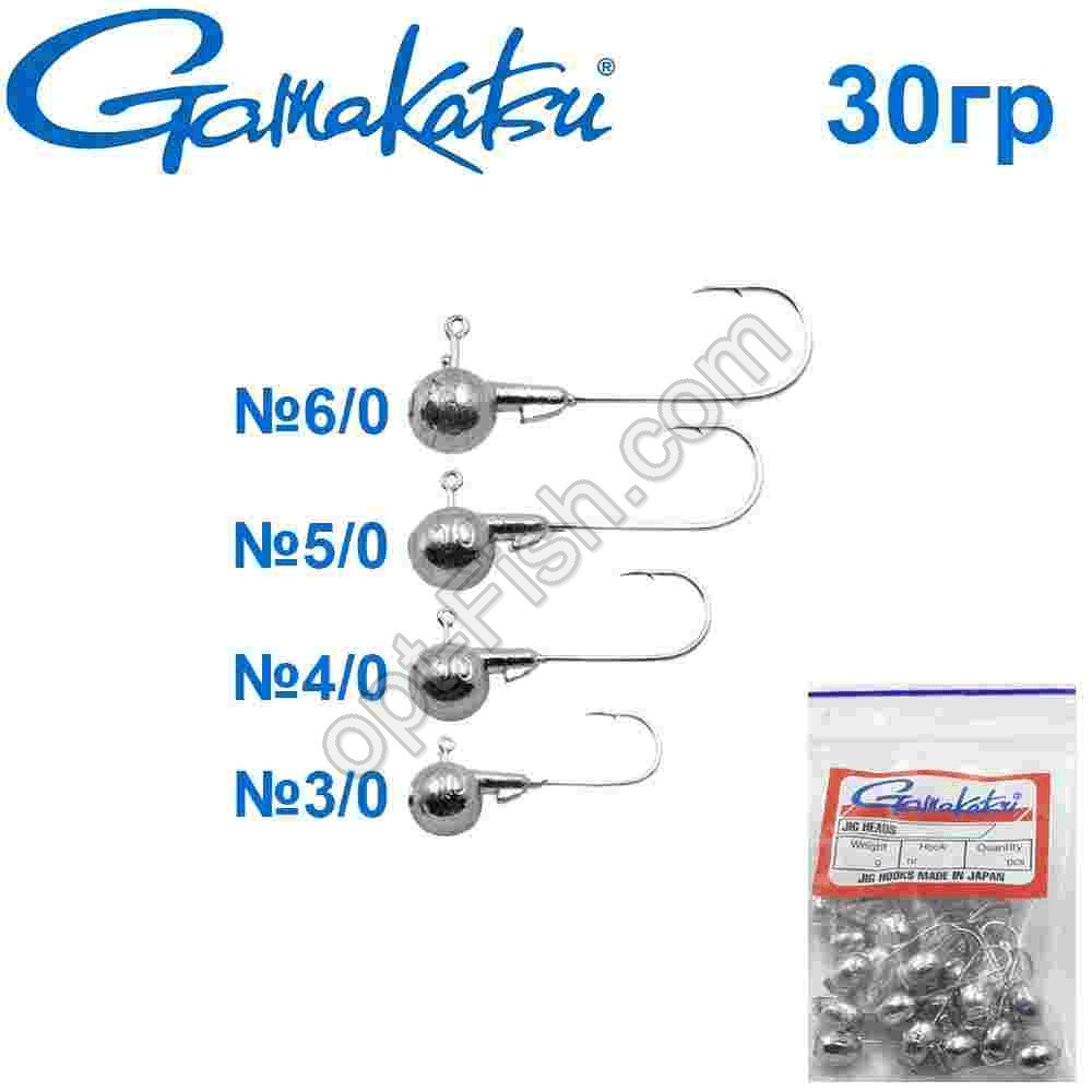 Джиг-головка Gamakatsu 30g No3/0 (25 шт.)