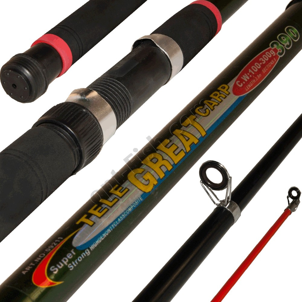 Карповое удилище шефа Tele Great Carp №09211 100-300g 3,9м * - фото 1 - id-p141591718