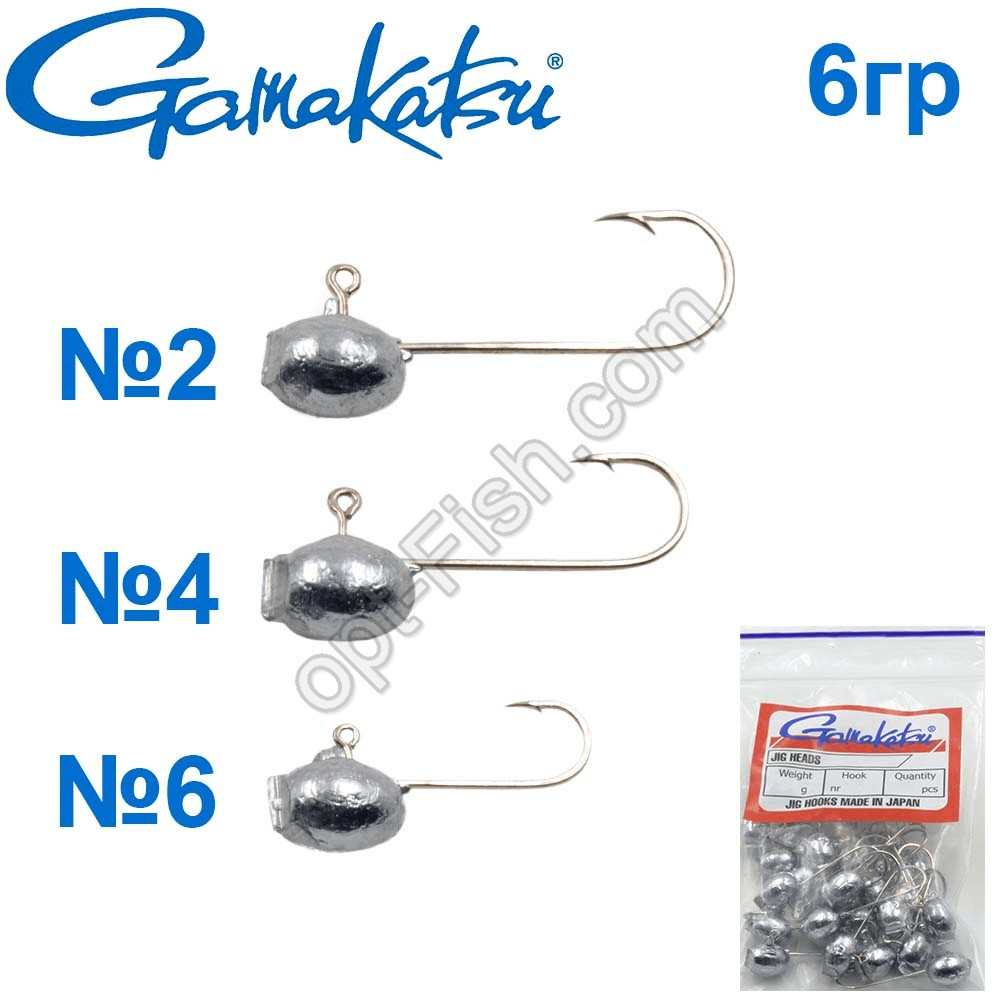 Микроджиг Gamakatsu 6g №6 (25шт)