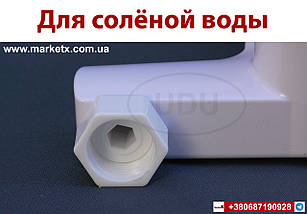 Білий змішувач для ванни пластиковий змішувач для душа сіра лійка, фото 2