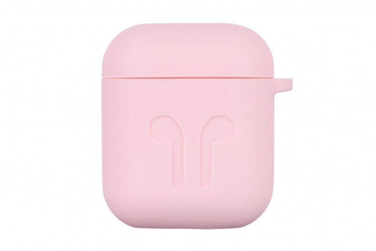 Защитный чехол для кейса Apple AirPods 2Е Pure Color Silicone Imprint 1.5mm Розовый (2E-AIR-PODS-IBSI-1.5-LPK)