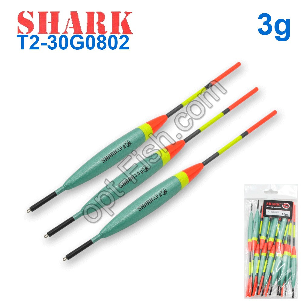 Поплавець Shark Тополя T2-30G0802 (20 шт.)