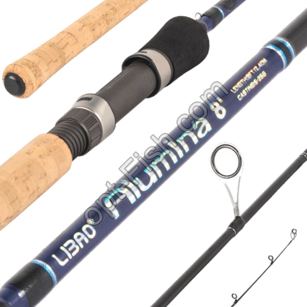 Спінінгове вудлище шт2 carbon Libao Alumina 5-25g 2,4м *, фото 1
