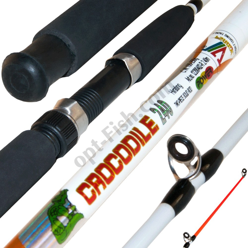 Спінінгове вудлище шт2 Winner Crocodile на закрутці 100-250g 2,4 м *, фото 1