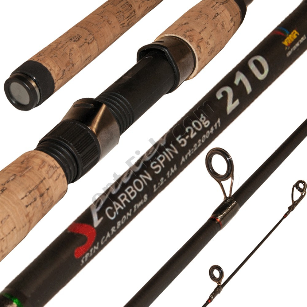 Спінінгове вудлище шт2 Winner Spider Carbon No2200411 5-20g 2,1 м *, фото 1