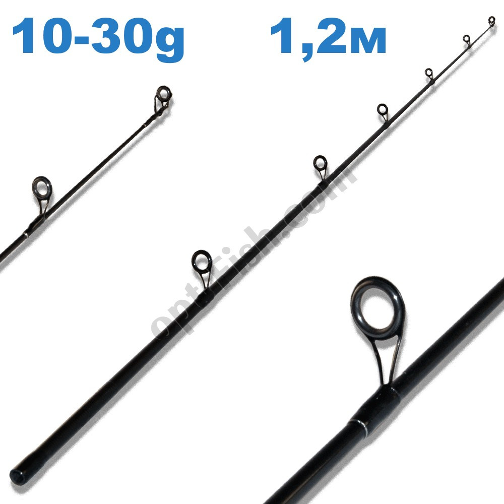 Хлист (перше коліно) carbon на спінінг 1,2 м (на 2,4 м) 10-30g *, фото 1