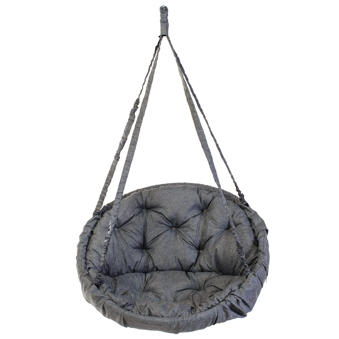 Крісло-гамак з круглим матрацом 120 кг 96 см Графіт