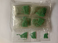 Бисер кондитерский перламутровый зелёный салатовый 1мм 3гр на торт на паску на Пасху на кулич