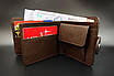 Портмоне-гаманець №3 з відділенням для фото тиснення Коня темно-коричневого кольору, фото 4