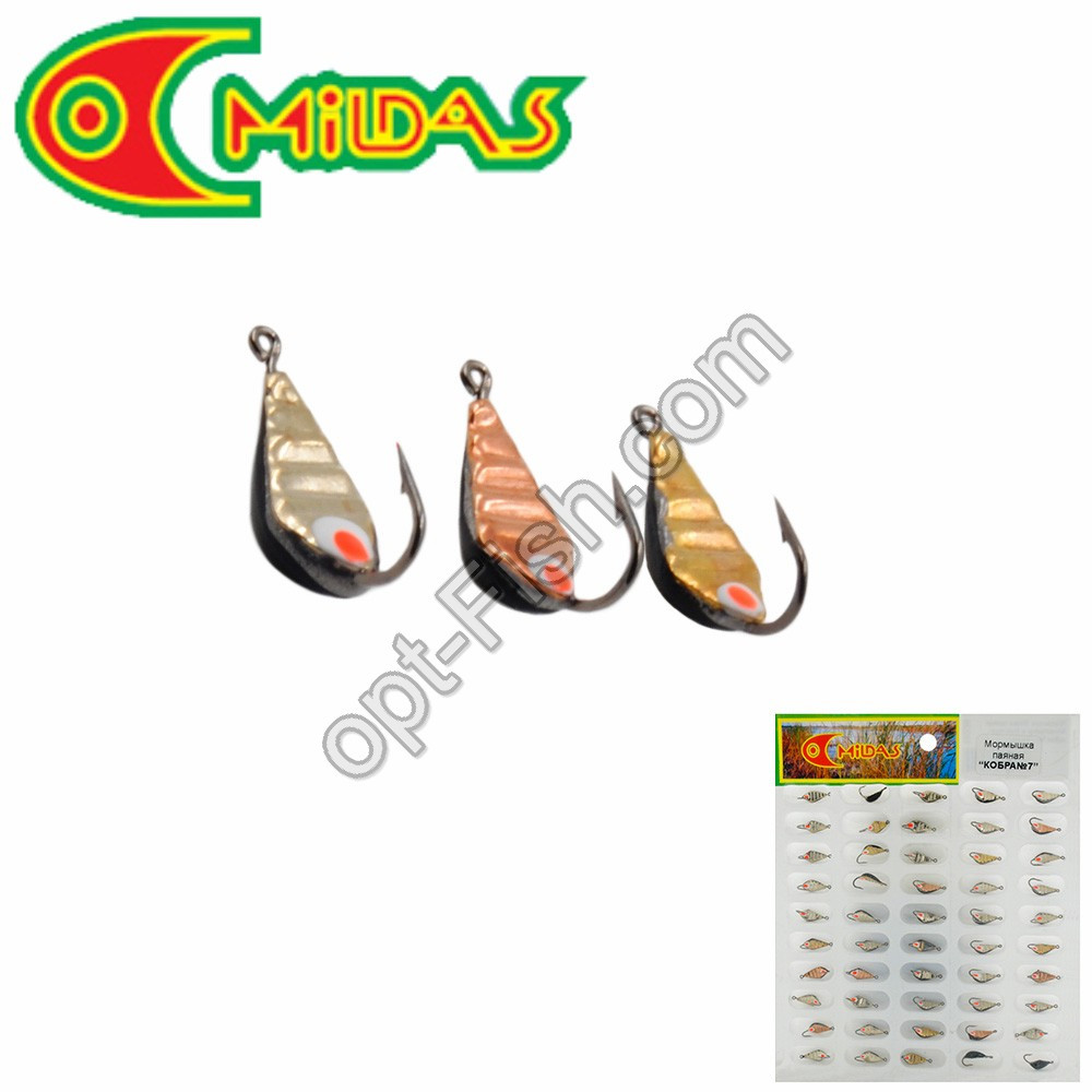 Блешня Mildas паяна безмотилка в блістері кобра №7 (50шт), фото 1