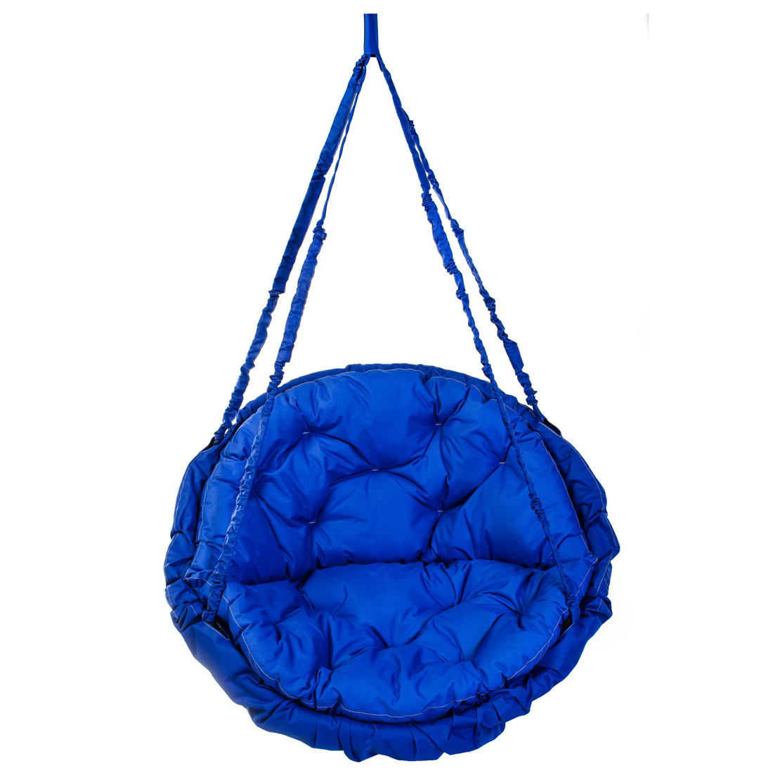 Крісло-гамак з круглим матрацом 250 кг 120 см Синє