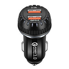 Автомобільний зарядний пристрій Alitek YSY-349 USB 2 Port: Quick Charge 3.0 + 3.1 A Black