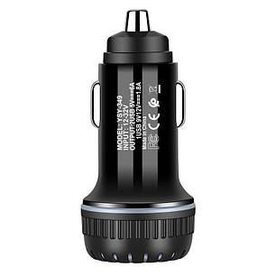 Автомобільний зарядний пристрій Alitek YSY-349 USB 2 Port: Quick Charge 3.0 + 3.1 A Black, фото 2