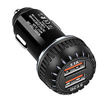 Автомобільний зарядний пристрій Alitek YSY-349 USB 2 Port: Quick Charge 3.0 + 3.1 A Black, фото 2