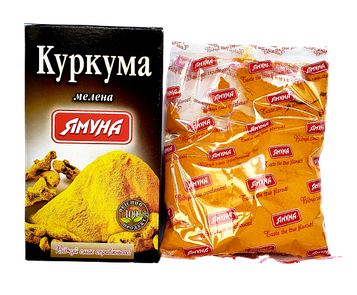 Куркума (100gm) — загальнозміцнювальне, вітрогінне, очищає кров, антисептичне, стимулює утворення клітин