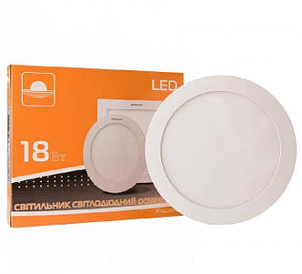 Світлодіодний вбудований світильник LED-R-255-18 6400K (225mm) коло, фото 2