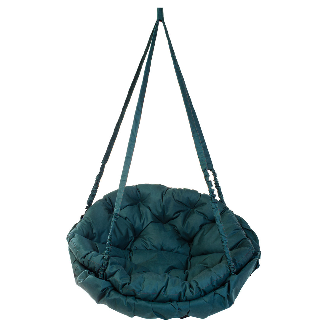 Крісло-гамак з круглим матрацом 150 кг 96 см Темно-зелене