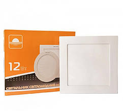 Світильник світлодіодний вбудований ЄВРОСВІТЛО LED-S-170-12 12Вт 6400K 170х170 (000038841)