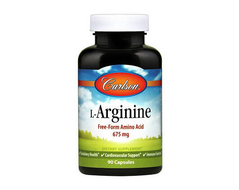 Амінокислота аргінін Carlson Labs L-Arginine Free-Form Amino Acid 675 mg 90 caps, фото 2