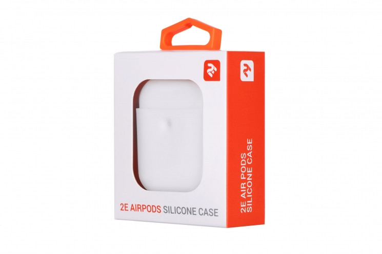 Защитный чехол для кейса Apple AirPods 2Е Pure Color Silicone 3.0mm Белый (2E-AIR-PODS-IBPCS-3-WT)