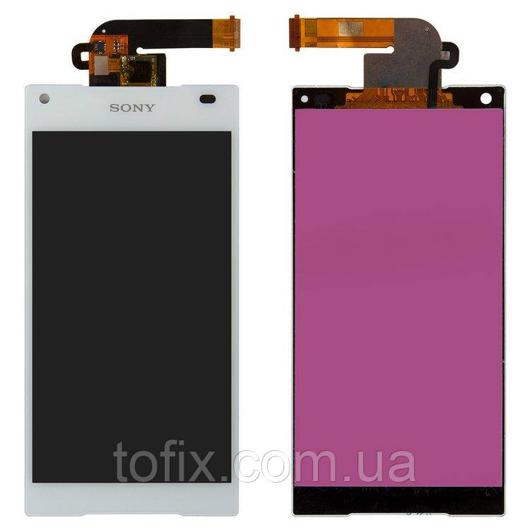 Дисплей для Sony Xperia Z5 Compact E5803, E5823, модуль в зборі (екран і сенсор), оригінал Білий