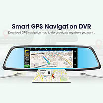 Дзеркало заднього огляду, GPS-навігатор, відеореєстратор, трекер, планшет, парктронік Mediatek H2 Android, фото 3