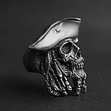 Кільце срібне Череп Пірата, фото 4