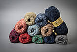 Пряжа напіввовняна Vivchari Colored Boucle Wool, Color No.909 синій букле + сіро-блакитний, фото 5