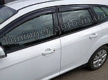Дефлектори вікон, Ветровики Ford Focus (Універсал) 2011-2017 (HIC), фото 3