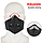 Спортивна маска респіратор із вугільним фільтром багаторазова. Маска багаторазова. Маска для тренувань BC591B, фото 10